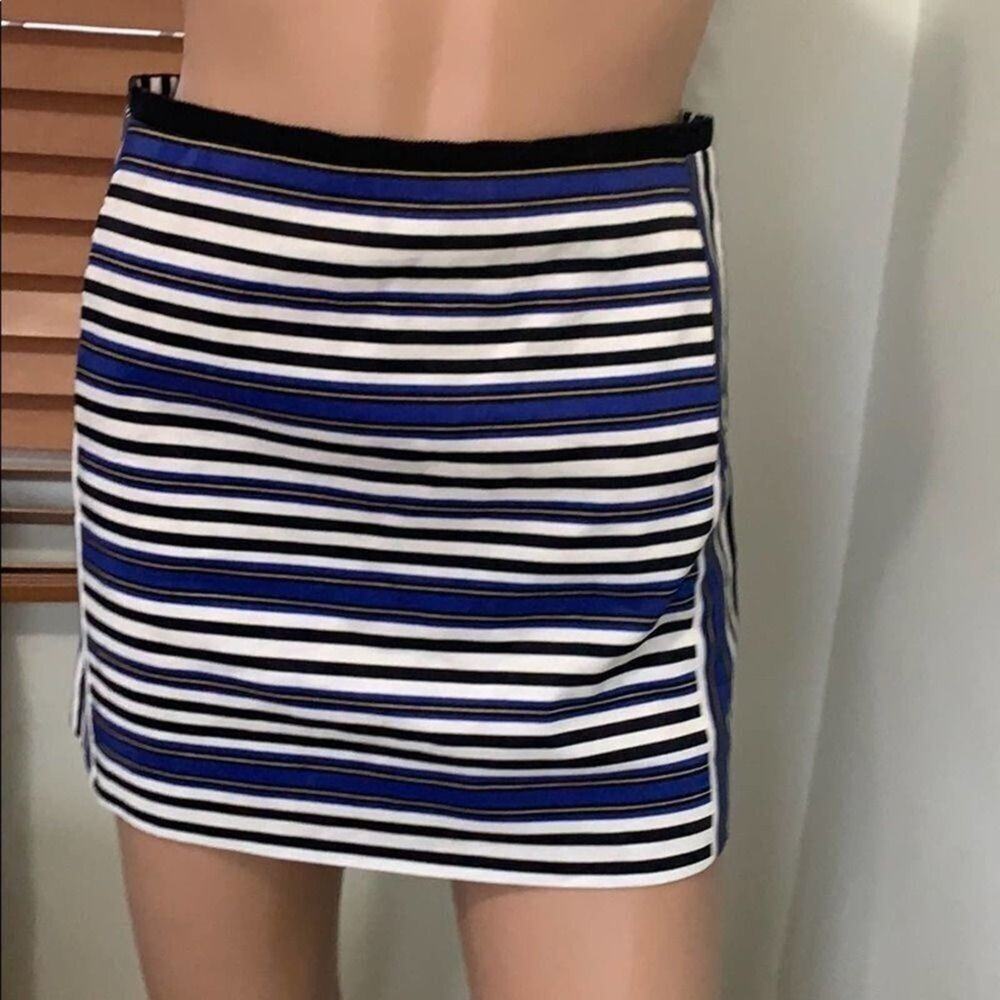 NWT MAJE‎ STRIPED MINI SKIRT SIZE 34